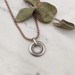 Colgante de plata círculo