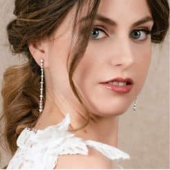pendientes plata novia Claudia