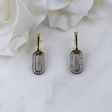 Pendientes plata cadena