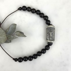 pulsera Virgen Pilar ebano natural